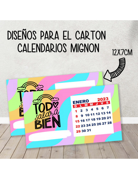 CARTON PARA CALENDARIO MIGNON FRASES