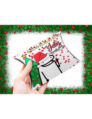 CAJA ALMOHADA NAVIDAD FLORK