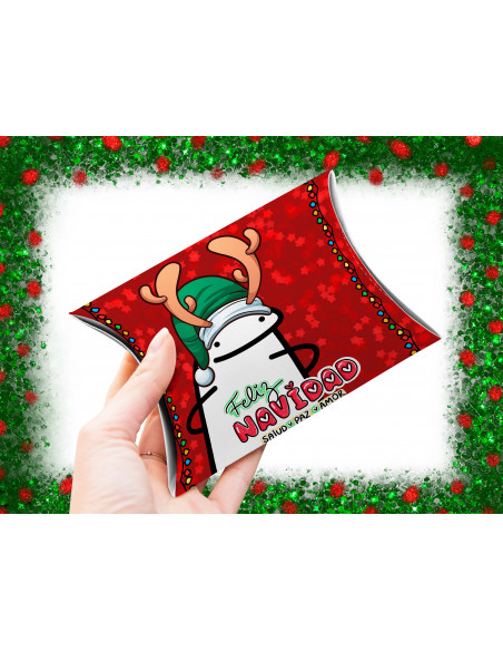 CAJA ALMOHADA NAVIDAD FLORK