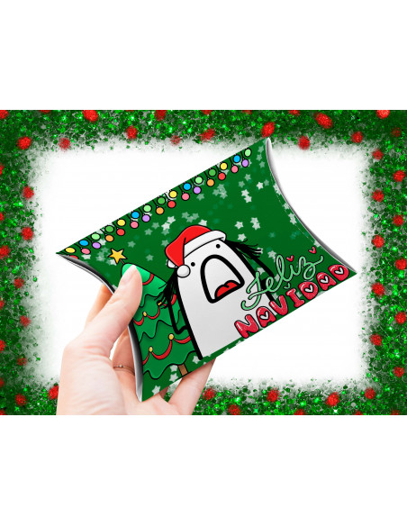 CAJA ALMOHADA NAVIDAD FLORK