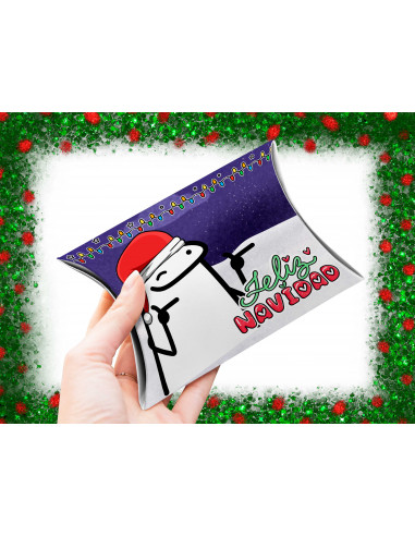 CAJA ALMOHADA NAVIDAD FLORK