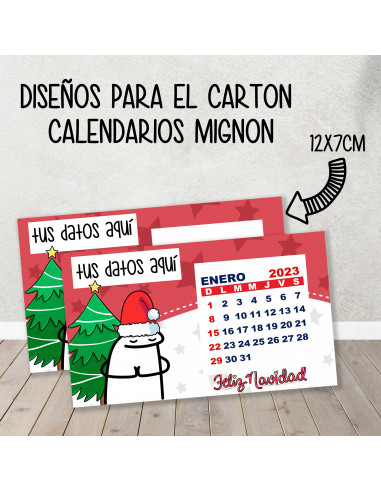 CARTON PARA CALENDARIO MIGNON FLORK...