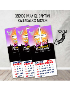 CARTONES CALENDARIOS MIGNON...