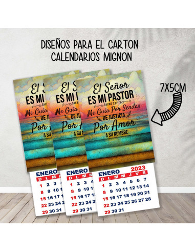 CARTONES CALENDARIOS MIGNON RELIGIOSOS