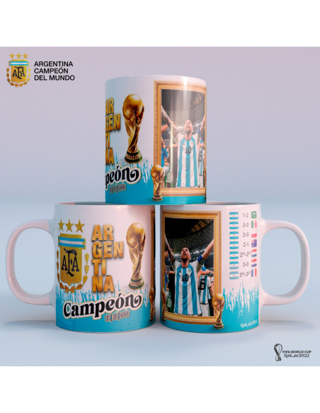 Argentina Campeón del Mundo Qatar 2022 -Tazas