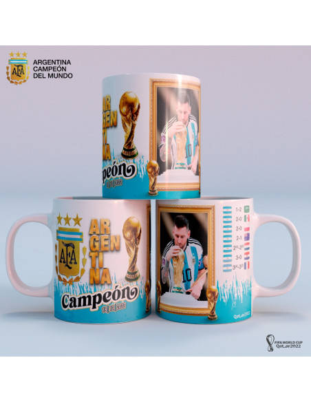 Argentina Campeón del Mundo Qatar 2022 -Tazas