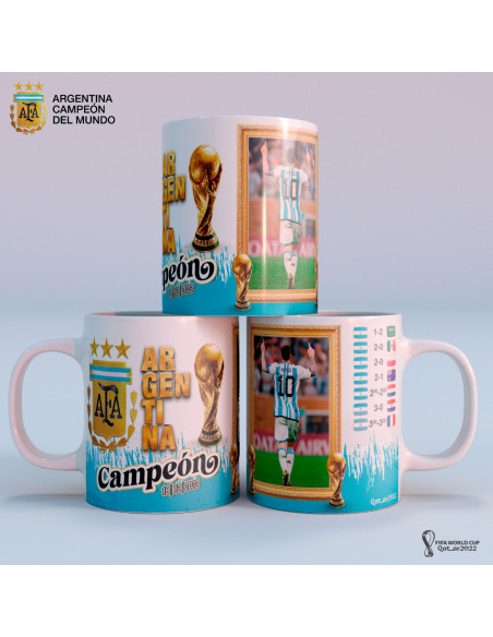 Argentina Campeón del Mundo Qatar 2022 -Tazas