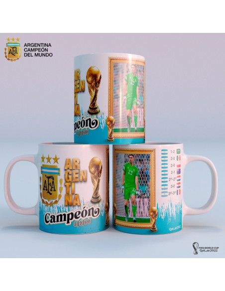 Argentina Campeón del Mundo Qatar 2022 -Tazas
