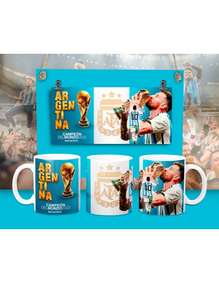 Argentina Campeón del Mundo Qatar 2022 -Tazas 2