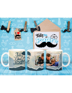 TAZAS CON FOTO DÍA DEL PADRE
