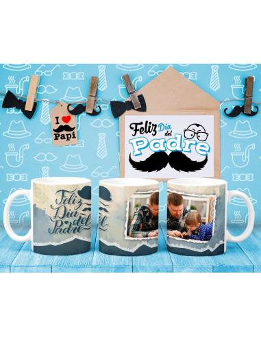 TAZAS CON FOTO DÍA DEL PADRE