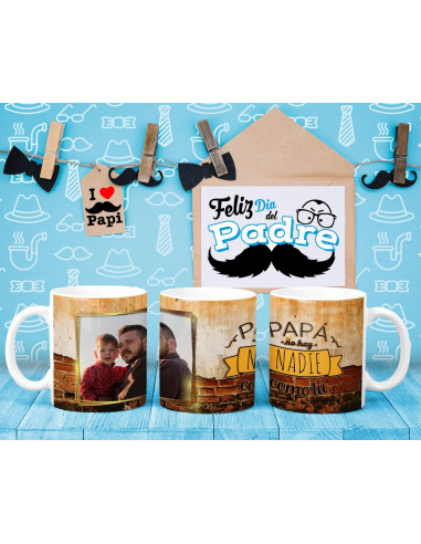 TAZAS CON FOTO DÍA DEL PADRE
