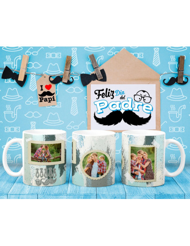 TAZAS CON FOTO DÍA DEL PADRE