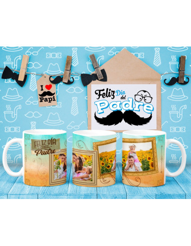 TAZAS CON FOTO DÍA DEL PADRE