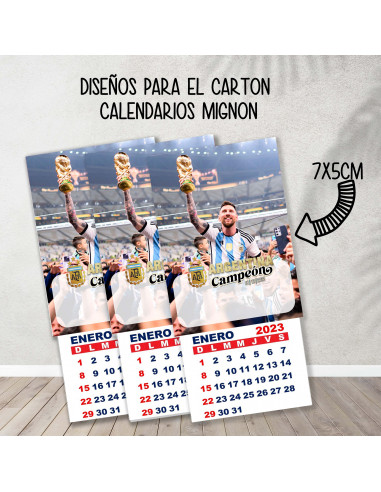 Cartones para calendario mignon...