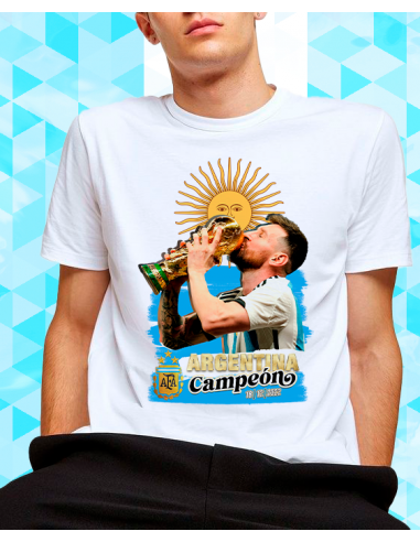 Remera Argentina Campeón 2022 Messi
