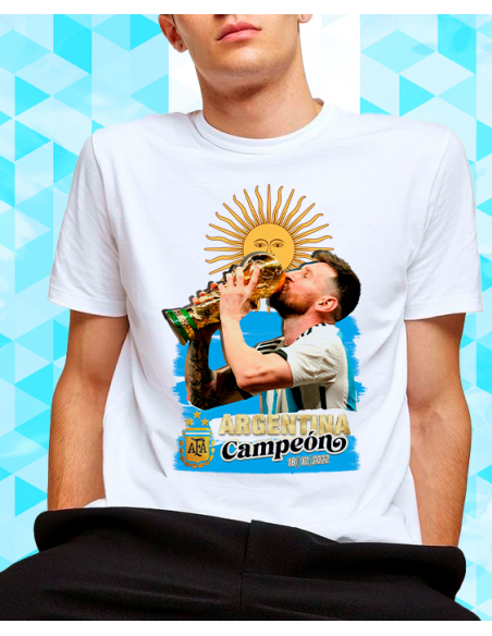 Remera Argentina Campeón 2022 Messi