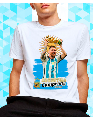 Remera Argentina Campeón 2022 Messi