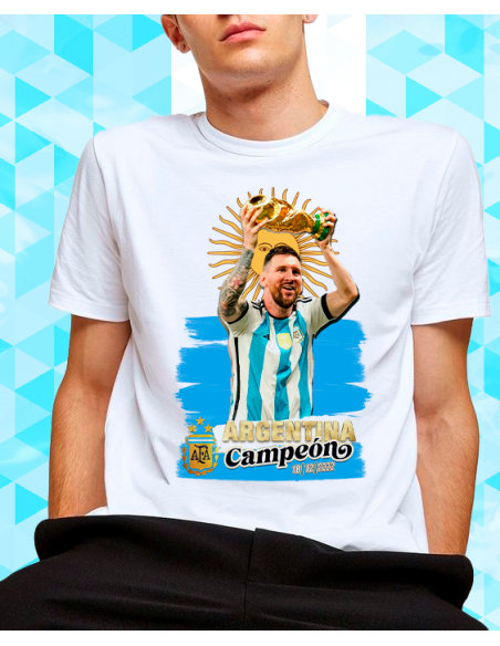 Remera Argentina Campeón 2022 Messi