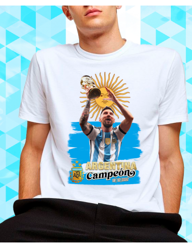 Remera Argentina Campeón 2022 Messi