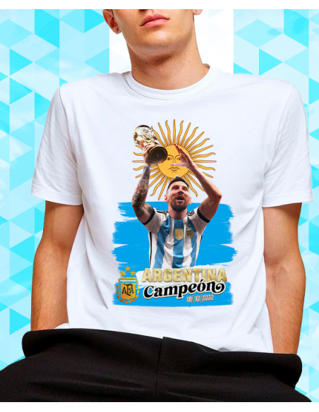 Remera Argentina Campeón 2022 Messi