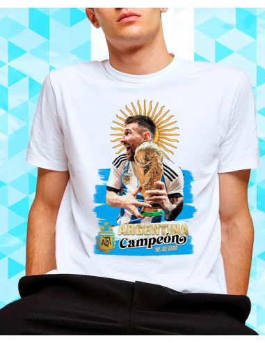 Remera Argentina Campeón 2022 Messi