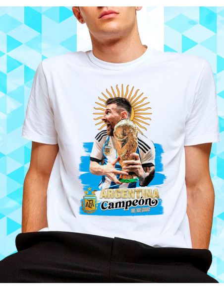 Remera Argentina Campeón 2022 Messi