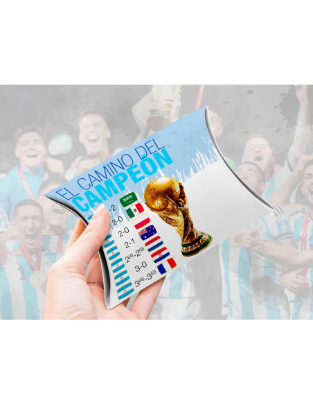 Caja almohada Argentina Campeón
