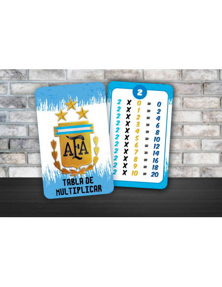 TABLA DE MULTIPLICAR Y ABECEDARIO ARGENTINA CAMPEON