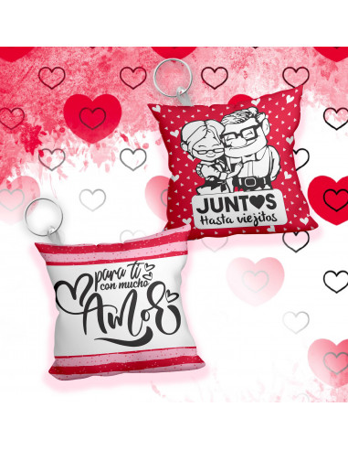 Llavero almohadita SAN VALENTIN AMOR...