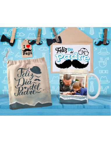 DIA DEL PADRE BOLSAS + TAZA FOTO