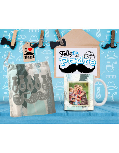 DIA DEL PADRE BOLSAS + TAZA FOTO