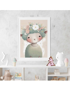 Cuadros animalitos florales 2