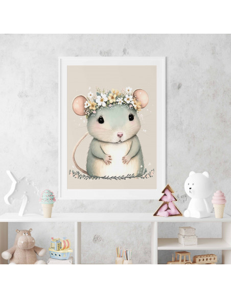 Cuadros animalitos florales