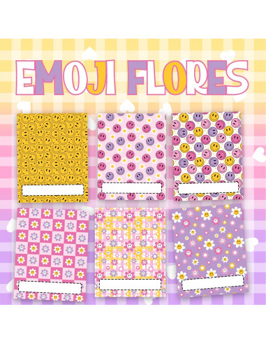 CARATULAS EMOJI FLORES