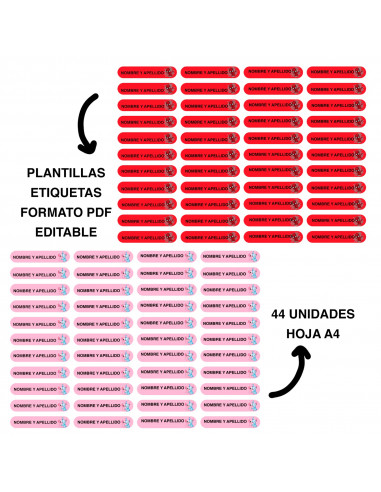 Stickers para lapices editables x 20...