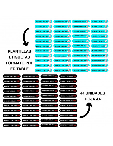 Stickers para lapices editables x 20 motivos