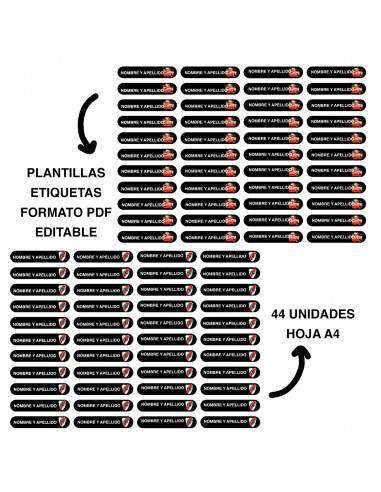 Stickers para lapices editables x 20...