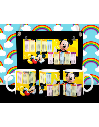 Taza Abecedario y Tabla de multiplicar