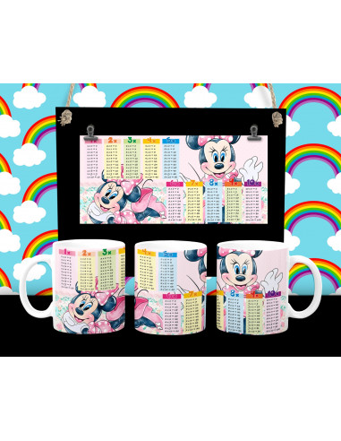 Taza Abecedario y Tabla de multiplicar