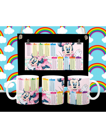 Taza Abecedario y Tabla de multiplicar