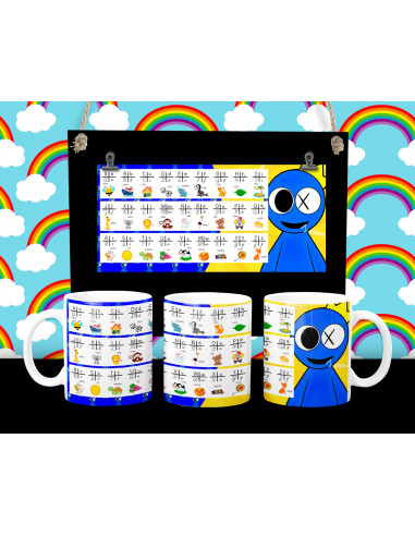 Taza Abecedario y Tabla de multiplicar