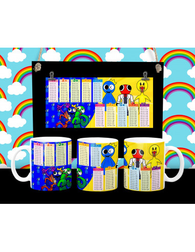 Taza Abecedario y Tabla de multiplicar