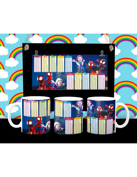 Taza Abecedario y Tabla de multiplicar