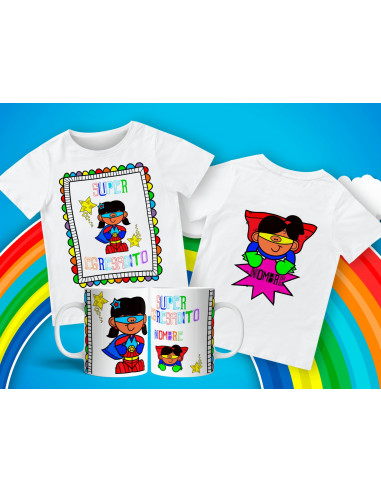 Remera + Taza Egresaditos Super Heroes