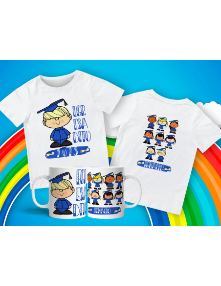 Remera + Taza Egresaditos Graduados