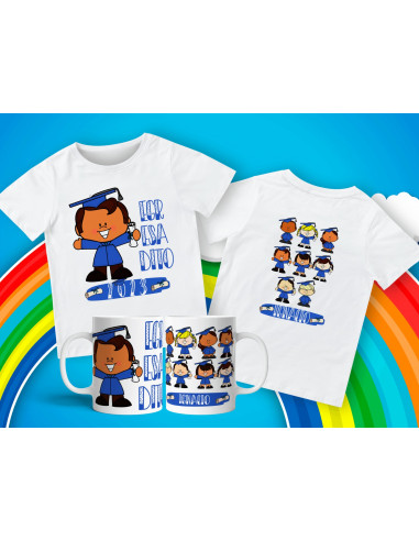 Remera + Taza Egresaditos Graduados