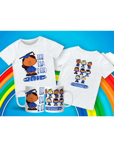 Remera + Taza Egresaditos Graduados