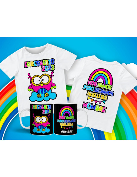 Remera + Taza Egresaditos Buhitos