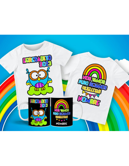 Remera + Taza Egresaditos Buhitos